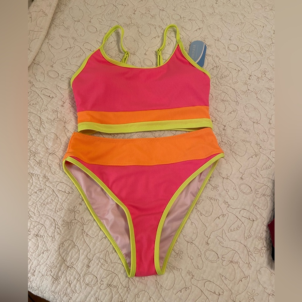 Neon bikini color block